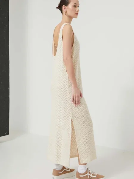 Rochie maxi Roxy de costum bej