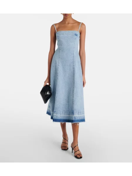 Rochie din denim Simkhai până la genunchi de costum albastru