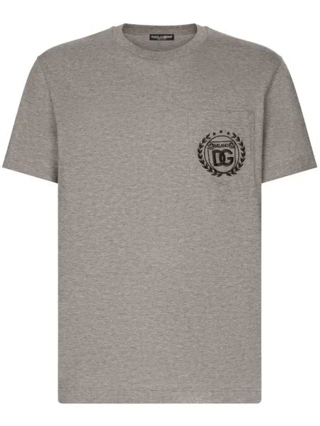 Tricou Dolce & Gabbana cu broderie gri