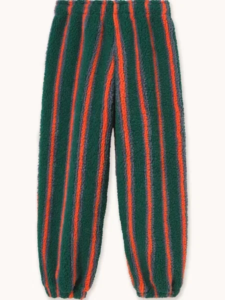 Tinycottons спортивні штани дитячі флісові MULTICOLOR STRIPES SHERPA SWEATPANT