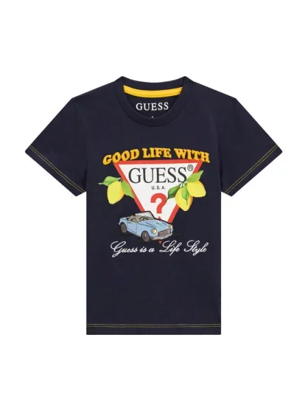Guess T-shirt Tamnoplava Regular Fit