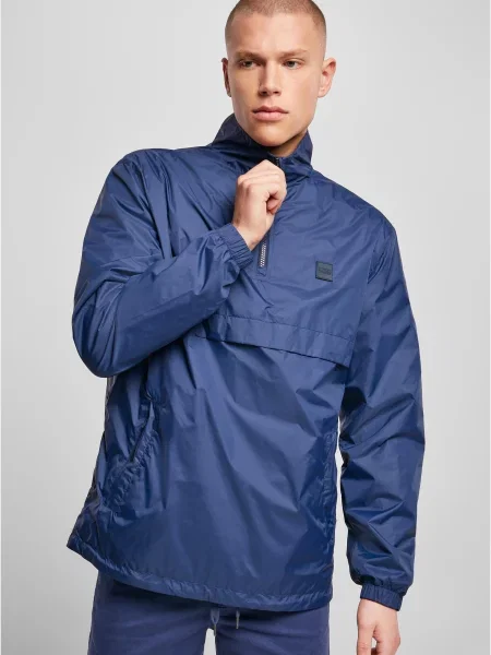 Z ovratnikom jakna Urban Classics modra