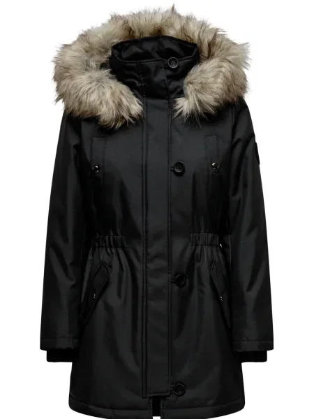 Geacă parka Only cu glugă negru