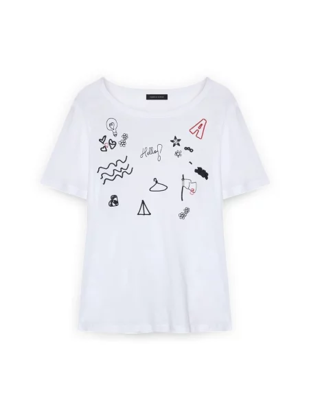 Koszulka Fiorella Rubino z dżerseju biała