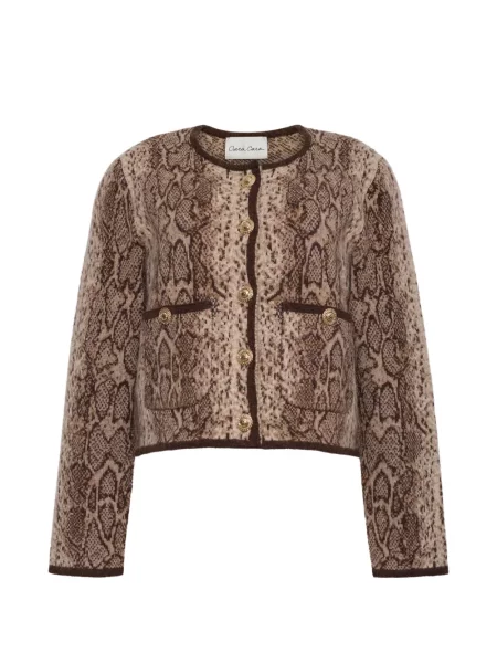 Cardigan Cara Cara cu imagine maro