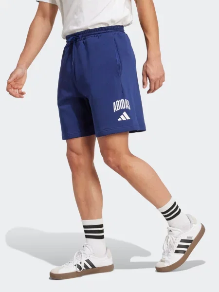 Adidas Sportiniai šortai Collegiate Mėlyna balta