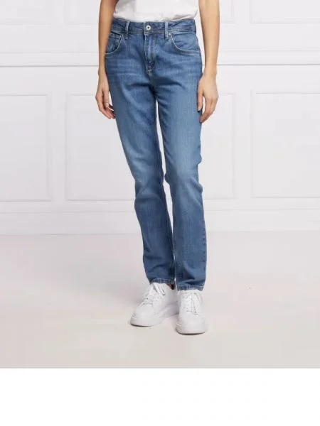 Pepe Jeans London Blugi violet | Mom Fit | high waist albastru