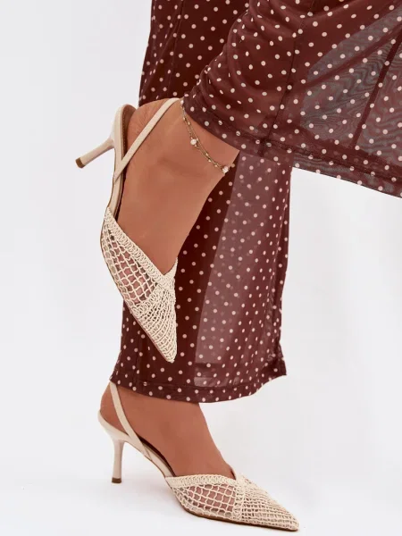 Pletene sandali Boto bela