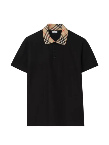 Gulerat polo Burberry în carouri negru