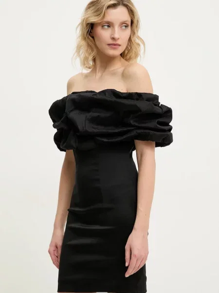 Answear Lab sukienka mini dopasowana czarny