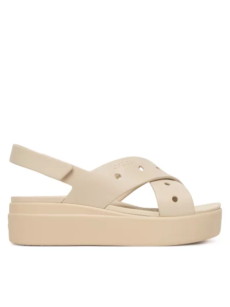 Σανδάλια Crocs Brooklyn 4U Cross Strap Sandal μπεζ