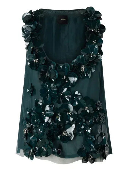 Bluză Pinko fără mâneci verde