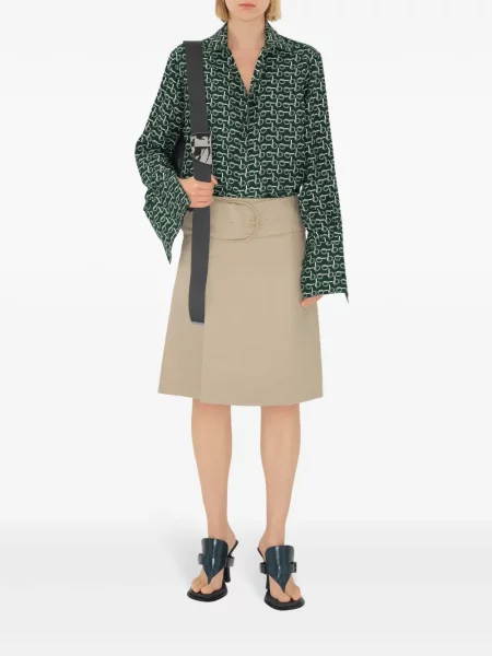 Spódnica Burberry kopertowa płócienna