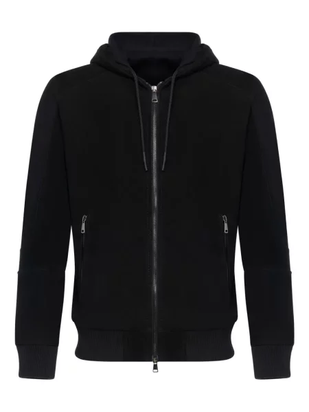 Geanta de piele Franzese Collection cu glugă negru