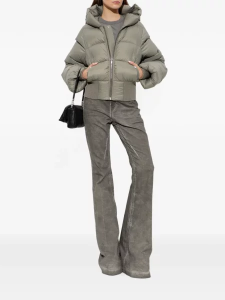 Geacă Rick Owens cu glugă verde