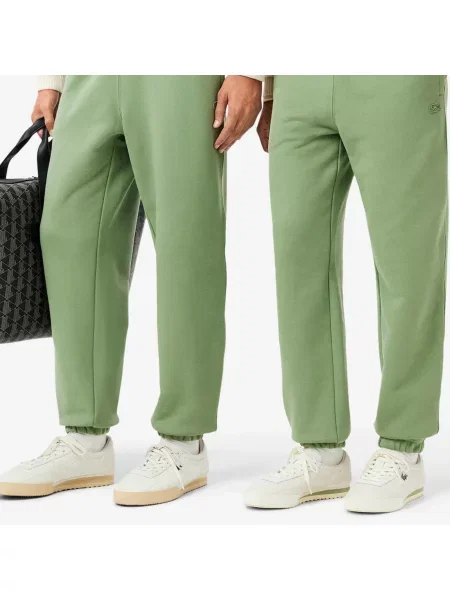 Lacoste Spodnie Dresowe Z Polaru zielony