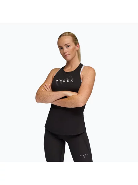 Tricou de antrenament pentru femei Puma Hyrox Cloudspun Racerback Tank puma black negru