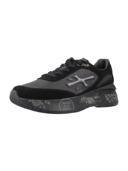 Premiata Sneakers MOERUND cu adaos de piele negru