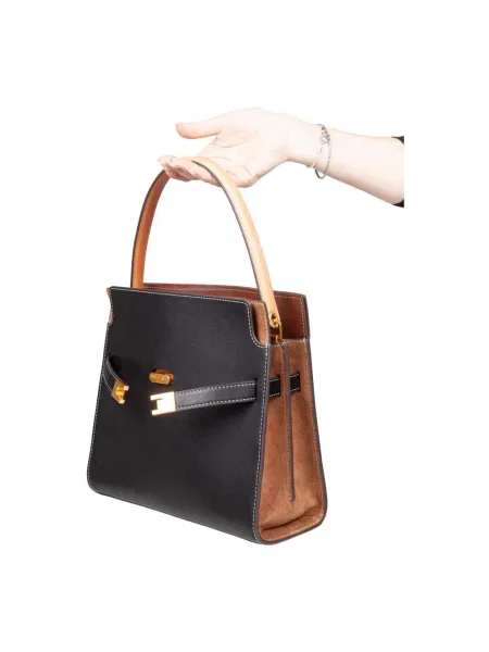 Torebka skórzana Tory Burch skórzana czarna