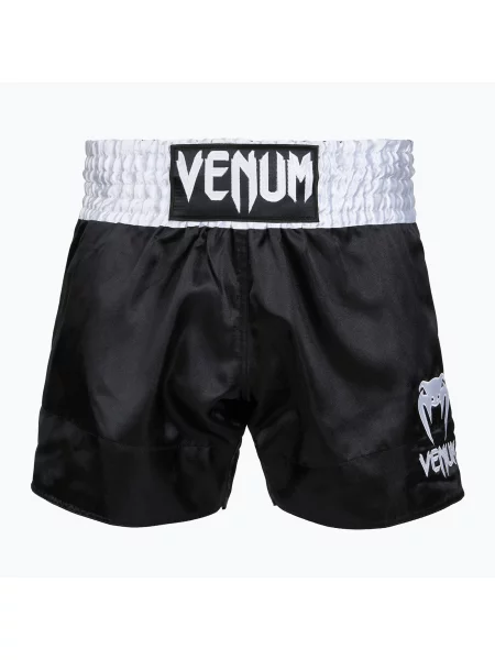 Тренувальні шорти Venum Classic Muay Thai black/white/gold білі