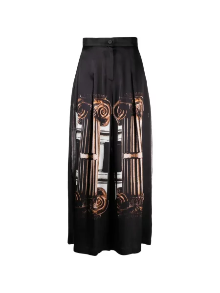 Pantaloni Tessitura cu imagine negru