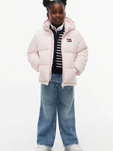 Tommy Hilfiger geacă matlasată pentru copii roz