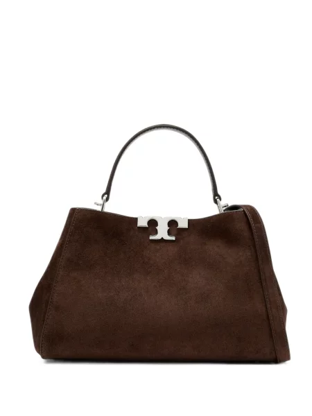 Semišová kabelka Tory Burch hnědá