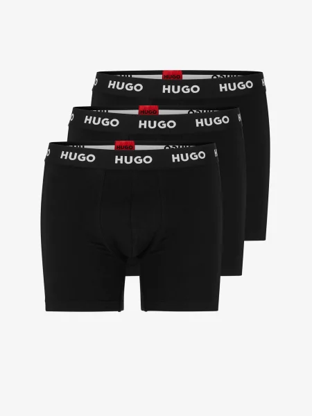 HUGO Boxerky / biela čierna