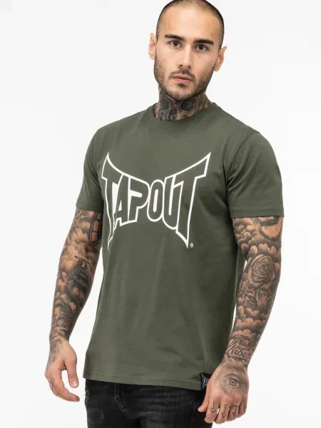 Tapout Tricou oliv alb