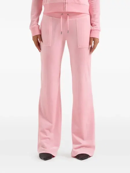 Bėgimas kelnės Juicy Couture su autografu rožinė