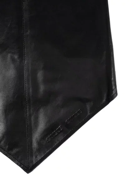 Fular Samsøe Samsøe din piele negru