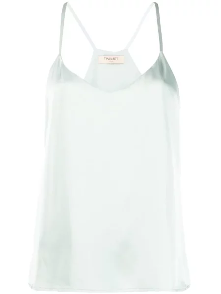 Top Twinset din satin verde