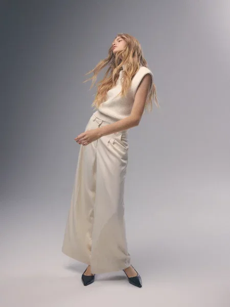 Reserved Жилетка з підплічниками кремовий 