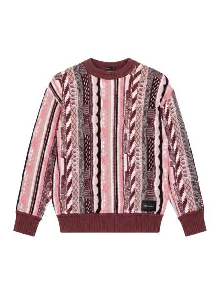 Dzianinowy sweter Carlo Colucci różowy