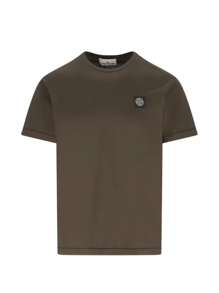 Scurt tricou Stone Island cu strasuri verde