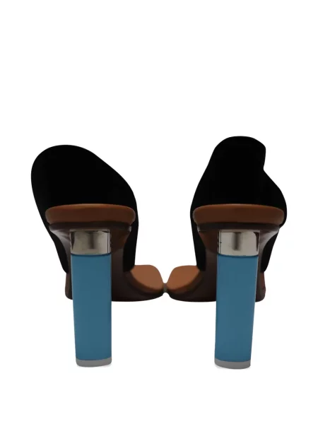 Papuci tip mules Vetements din canvas negru
