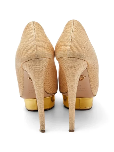 Pantofi cu toc Charlotte Olympia maro