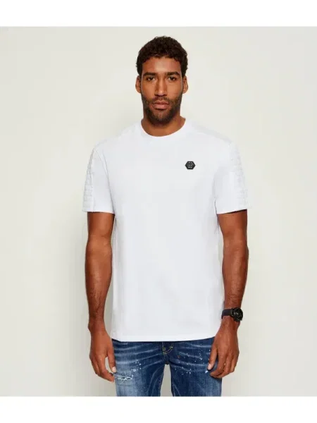 Philipp Plein Tricou Biker Cut alb