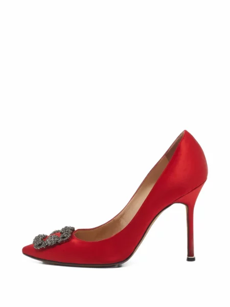 Γοβάκια Manolo Blahnik με αγκράφα κόκκινο