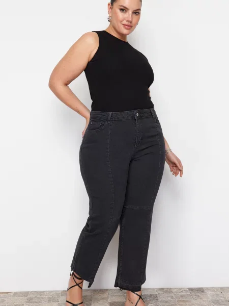 Blugi drepți Trendyol negru