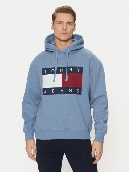 Tommy Jeans Majica dugih rukava Flag plava