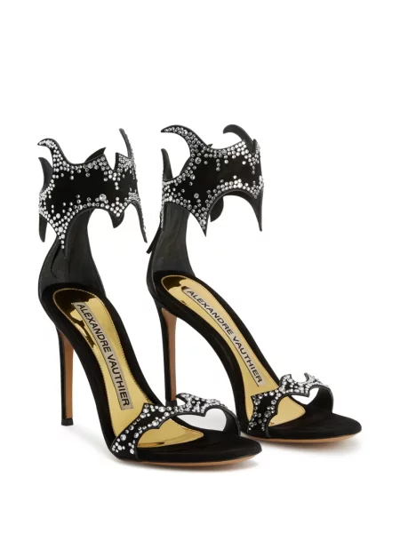 Sandale Alexandre Vauthier de cristal negru
