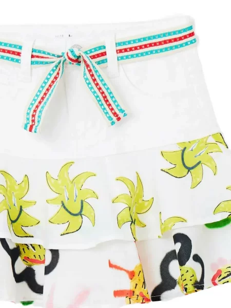 Džínsová sukňa Desigual biela