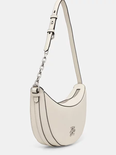 Кожаная сумка Karl Lagerfeld K/Autograph с автографом белая