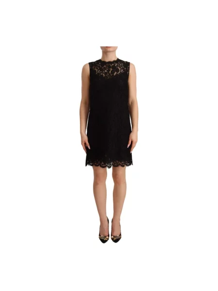 Sukienka mini Dolce And Gabbana koronkowa czarna