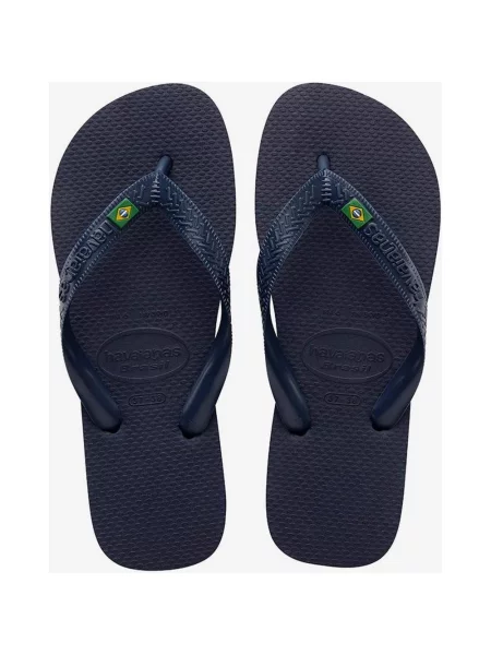 Havaianas Brasil Logo klapki niebieskie