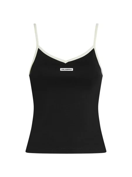 Karl Lagerfeld Top negru alb