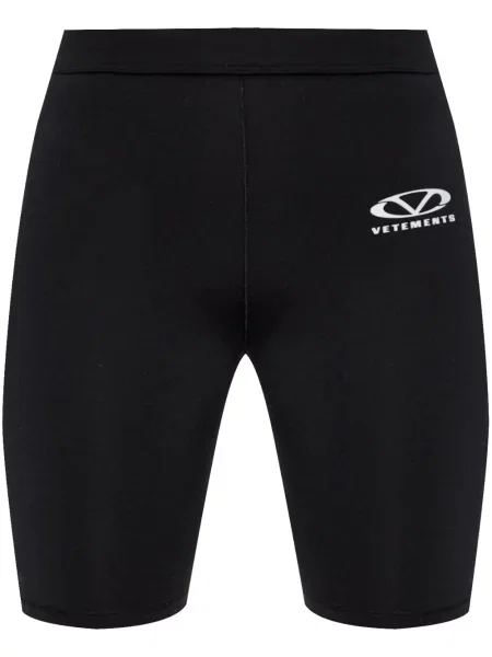 Szorty Vetements z nadrukiem czarne