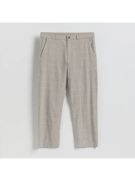 Reserved Kalhoty jogger se lnem vícebarevná