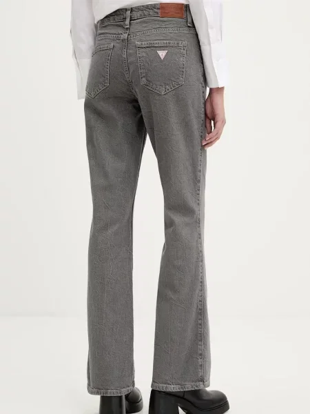 Džíny Guess Jeans medium waist šedé